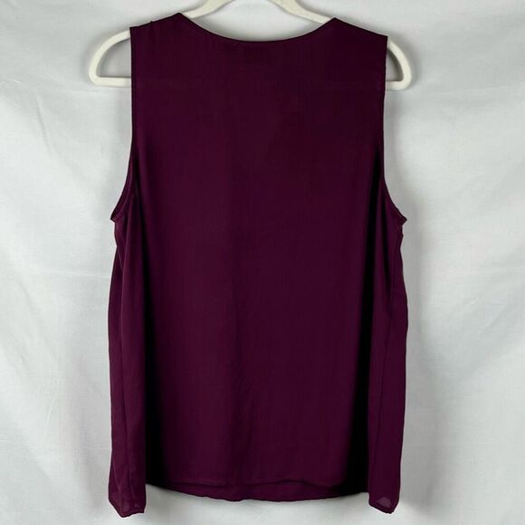 Covington Purple V-neck Sleeveless Blouse XL - Picture 3 of 9